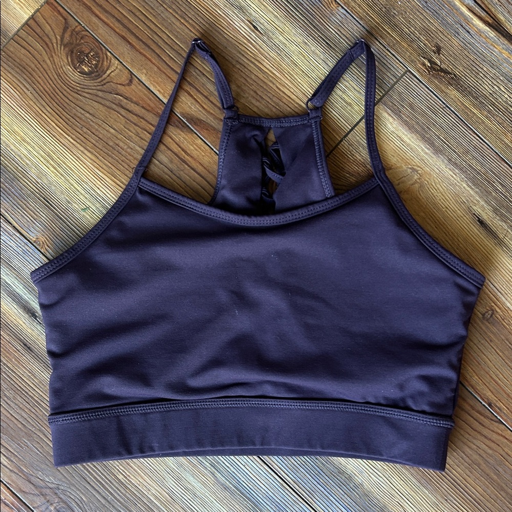 Mona B Dark Purple Racerback Sports Bra